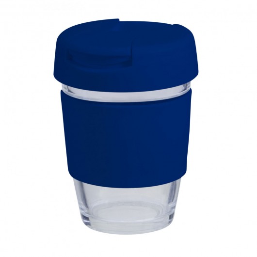 Flip Lid Glass Karma Kups Navy